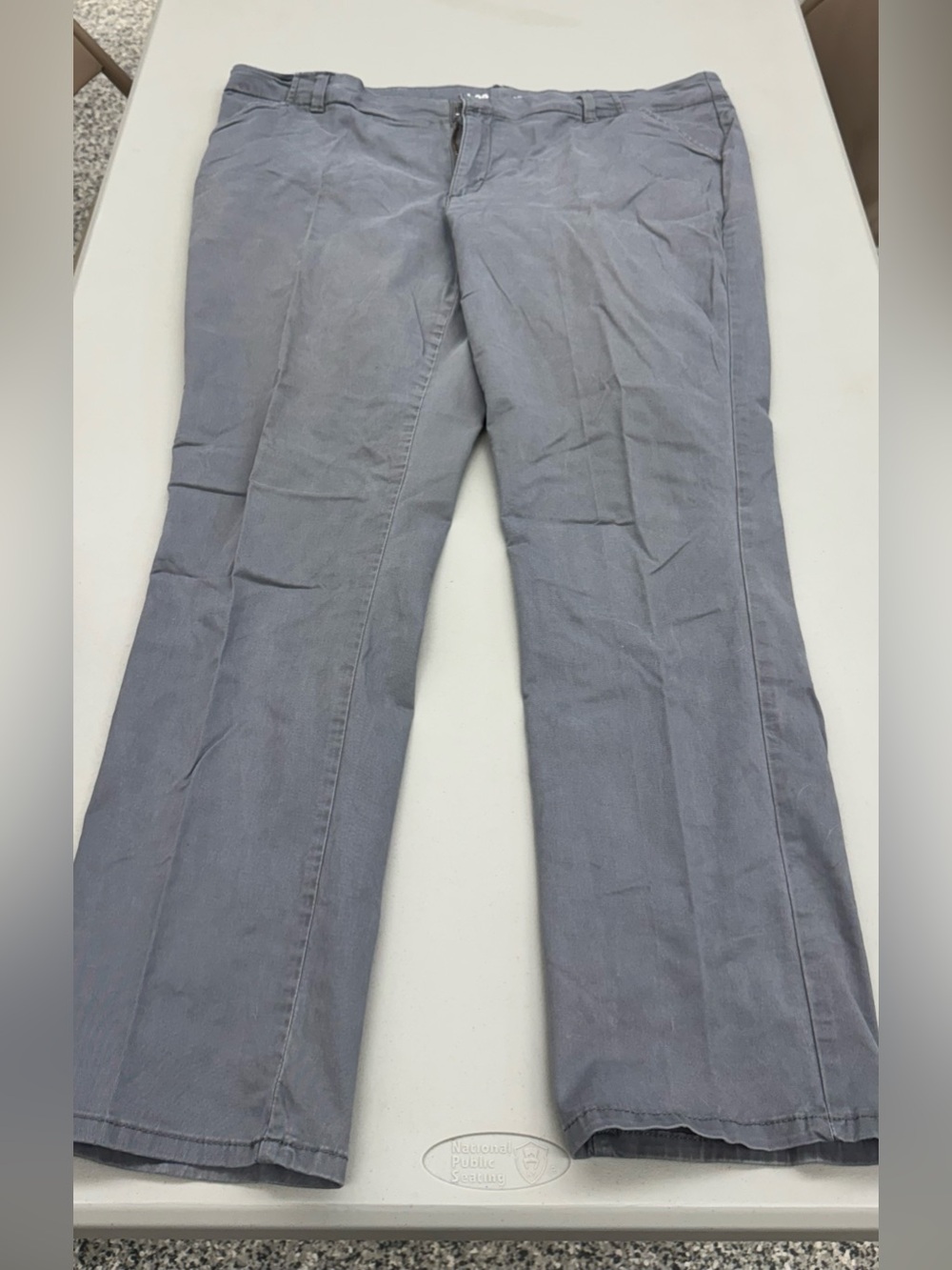 Lee Essential Chino Women's Gray Wide-Leg Pants Trousers